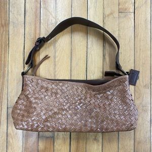 Latico small leather shoulder bag, cross hatch design